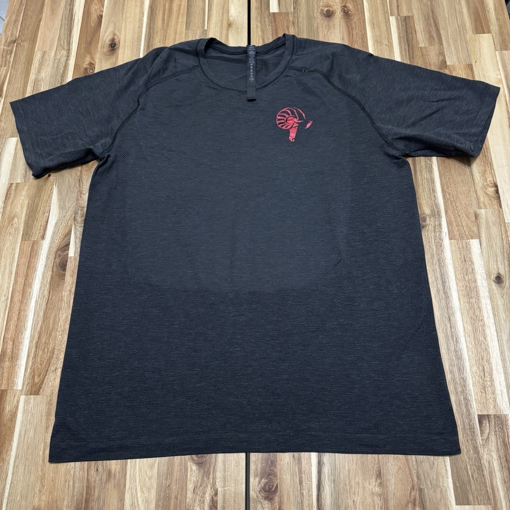 Lululemon Shirt Mens XL Black Metal Vent Tech Ram Trucks Logo Athletic Gym